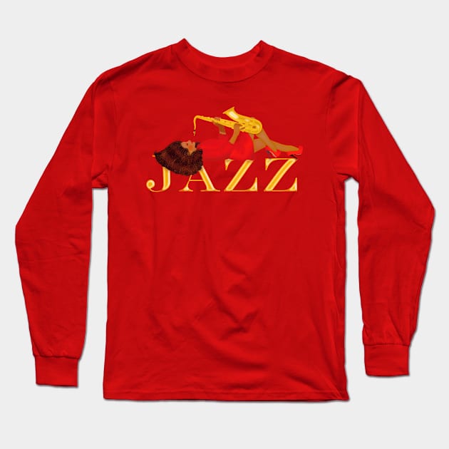 The jazz girl 2 Long Sleeve T-Shirt by YamyMorrell